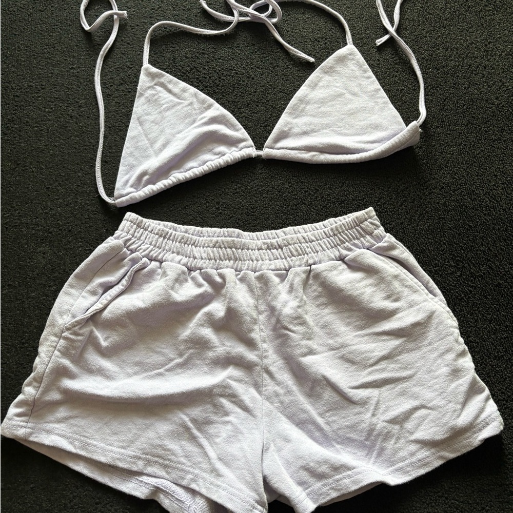Women's White Intimate Set